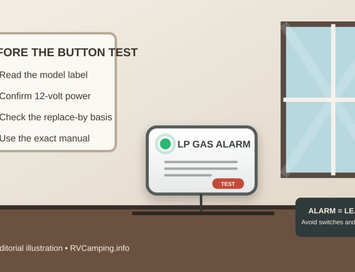 How to test and replace an RV propane alarm without guessing