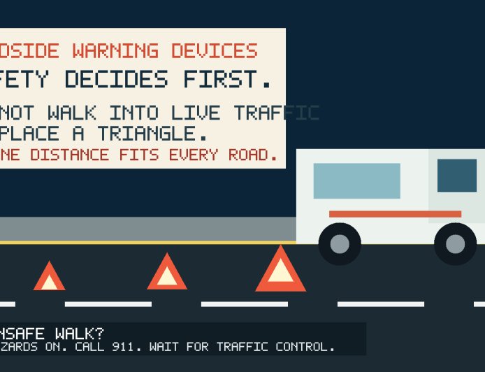 Where should RV warning triangles go after a breakdown? Use a safety-first placement plan