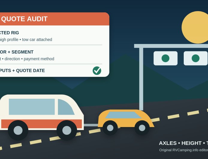Quote the RV, not the car: an agency-by-agency toll budget audit