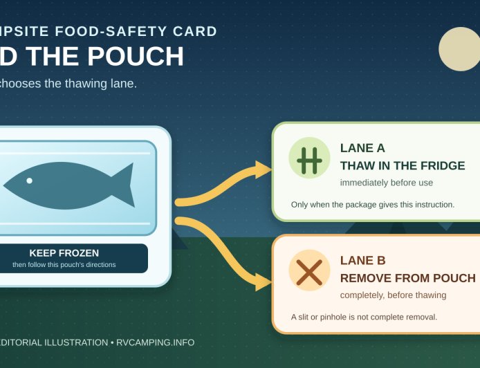 Read the fish pouch before you thaw it at camp