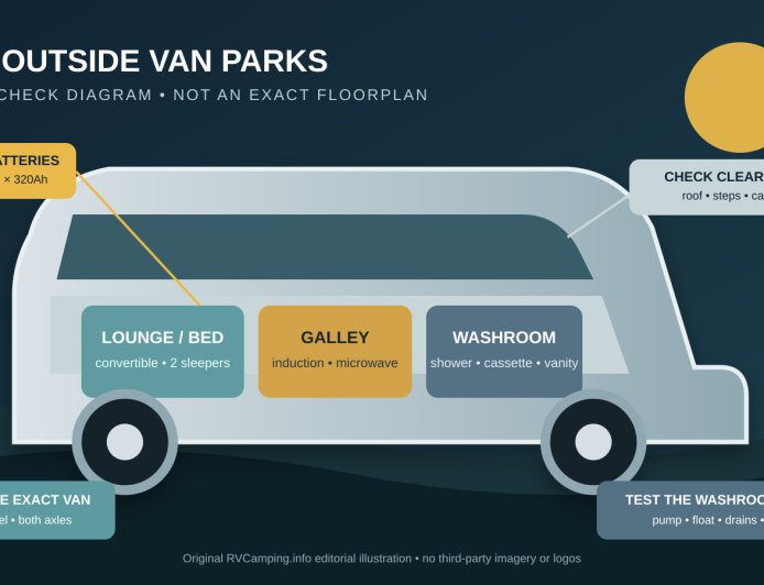 2026 Outside Van Parks review: premium power, costly bathroom trade-off