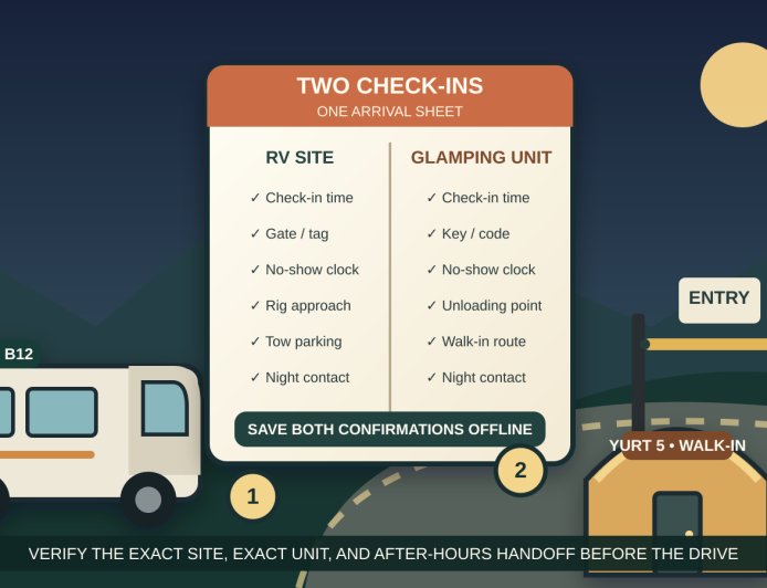 Two Check-ins, One Arrival: A Late-Arrival Worksheet for RV-and-Glamping Groups