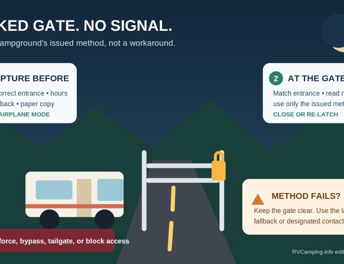 Locked campground gate, no cell signal: the lawful access plan