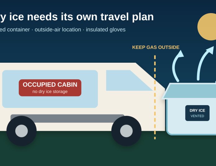 Dry ice in an RV cooler: solve the cold problem without creating a cabin hazard