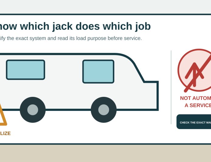 Stabilizer jacks are not automatically tire-change jacks: identify the system before any lift