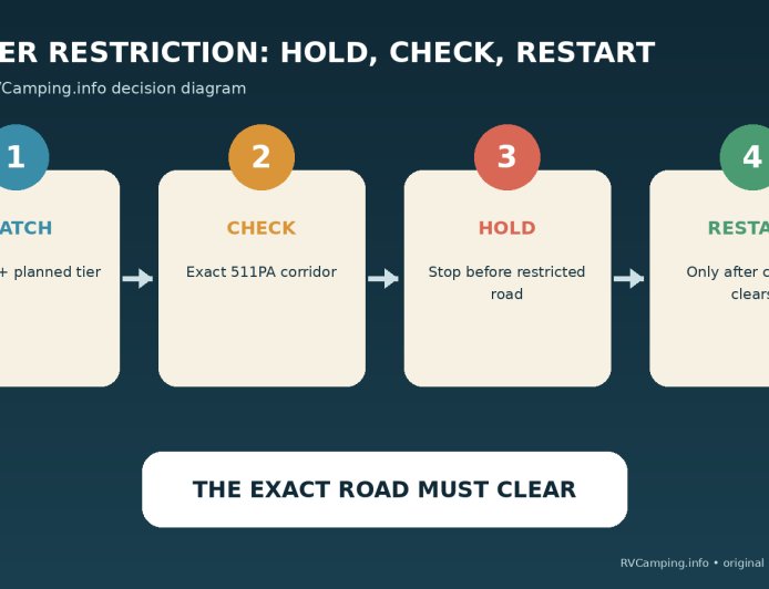 Pennsylvania's first winter restriction tier can stop an RV: build the hold plan before snow