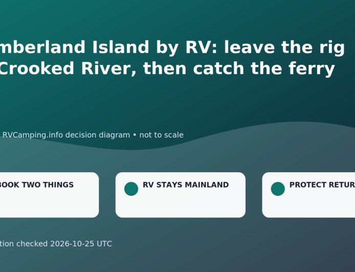 Cumberland Island by RV: leave the rig at Crooked River, then catch the ferry