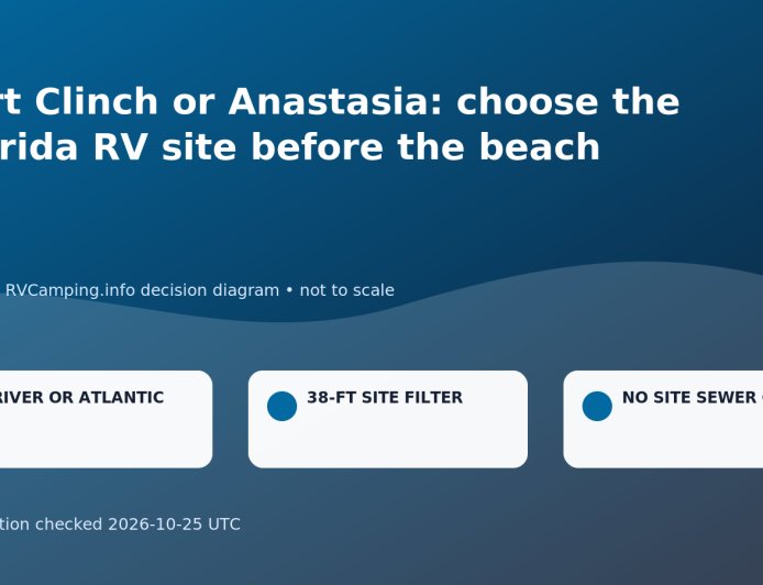 Fort Clinch or Anastasia: choose the Florida RV site before the beach