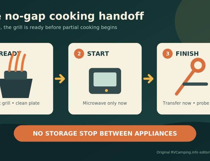 Half-cook now, grill later? Not at an RV campsite