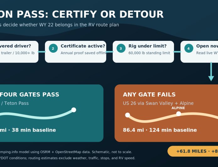 Teton Pass now requires Safe Pass for RVs: certify or budget the 62-mile detour
