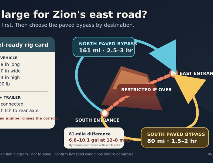 Too large for Zion's east road? Run the 80-mile RV detour test