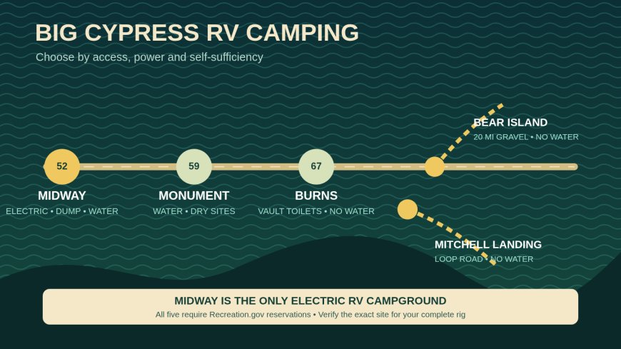 Big Cypress RV Campgrounds Compared: 5 Front-Country Choices