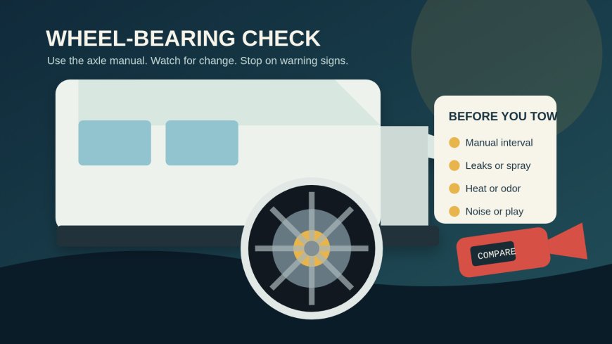 RV trailer wheel bearings: the warning signs to check before you tow