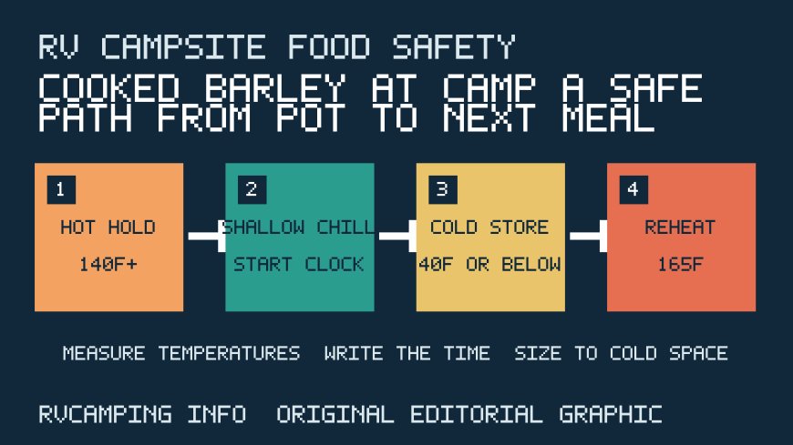 Cooked barley at camp: a safe path from pot to next meal