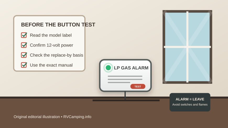 How to test and replace an RV propane alarm without guessing
