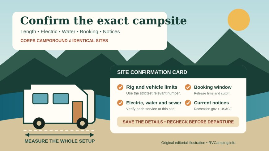 How to Confirm a Corps of Engineers RV Campsite Before You Book
