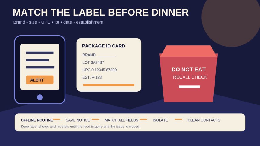 A food recall in the RV pantry: match the label before dinner