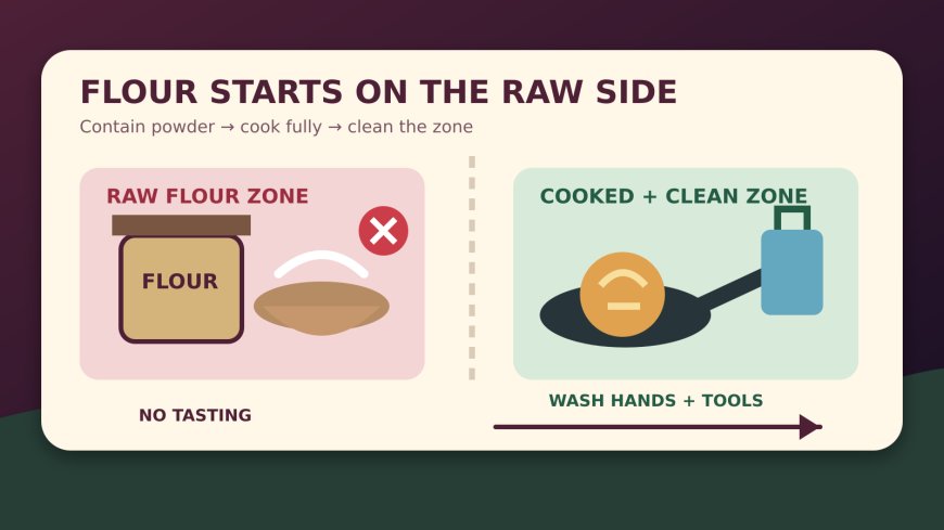 Flour is raw: a contained dough workflow for the RV campsite