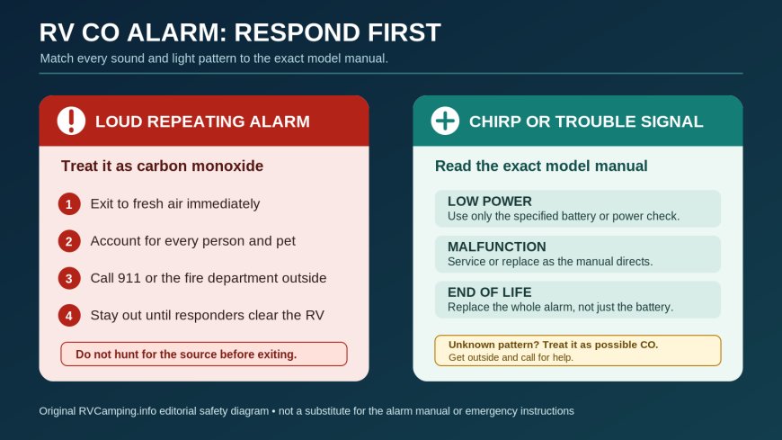 RV carbon monoxide alarm: test, replace or troubleshoot?