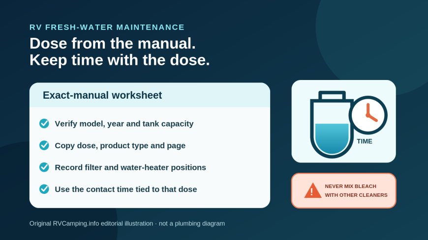 Sanitize an RV fresh-water tank without guessing the bleach dose