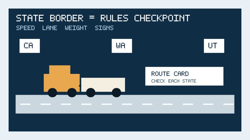 Towing across state lines? Rebuild the RV speed-and-lane plan at each border