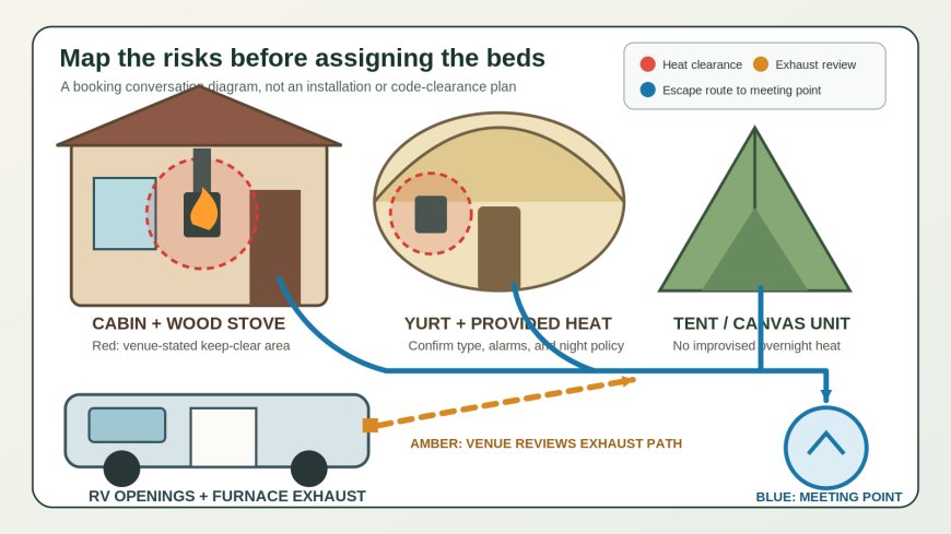 Before you book: carbon-monoxide and fire questions for mixed glamping groups