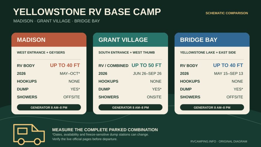 Yellowstone RV Camping: Madison vs Grant Village vs Bridge Bay