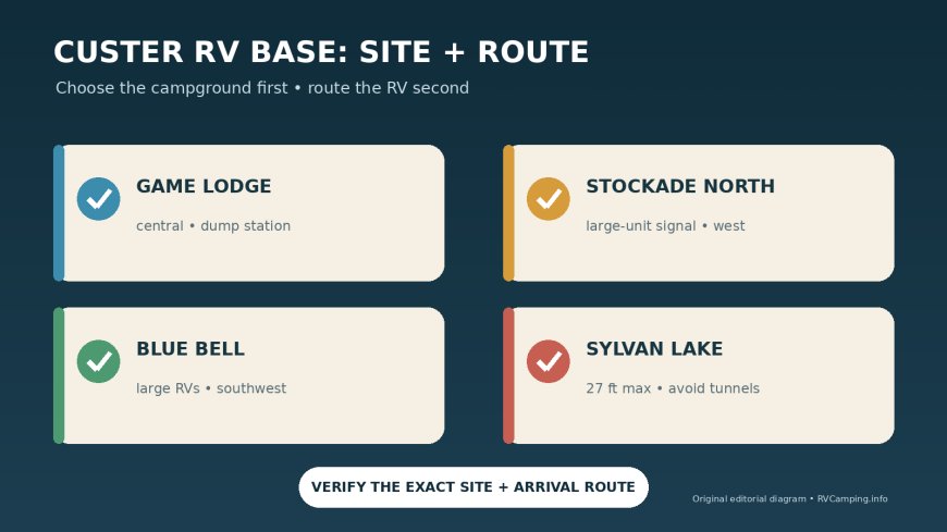 Custer State Park RV campgrounds: choose the site before the scenic drive