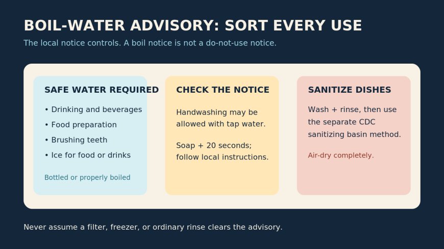 Campground boil-water advisory: choose the right water for each kitchen task
