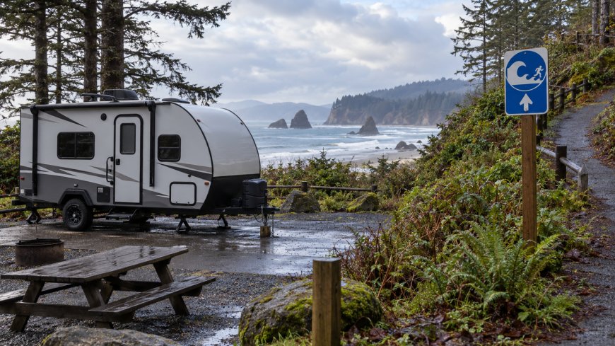 South Beach in winter: book the RV site, then walk the tsunami route