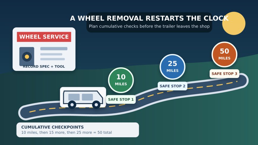 After a trailer wheel comes off: plan the lug-nut rechecks before you tow