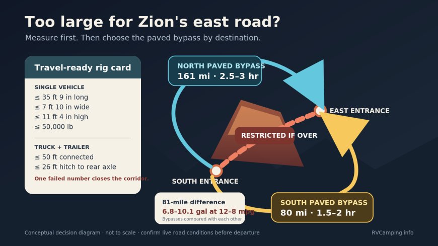 Too large for Zion's east road? Run the 80-mile RV detour test