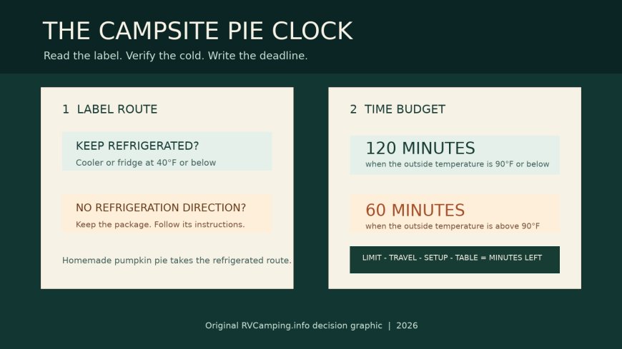 Pumpkin pie at camp: read the label before you start the cooler clock